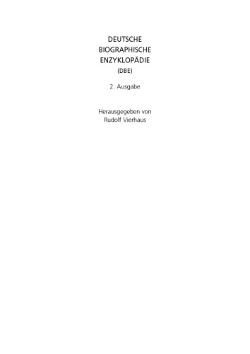 Deutsche Biographische Enzyklopädie (DBE): Band 6 Kraatz - Menges