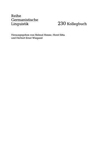 Grundlagen der Textlinguistik: Interaktion - Text - Diskurs