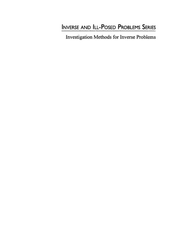 Investigation Methods for Inverse Problems