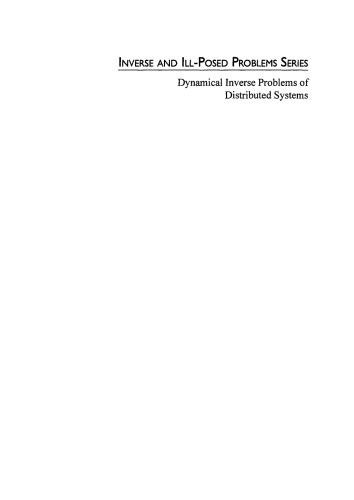 Dynamical Inverse Problems of Distributed Systems