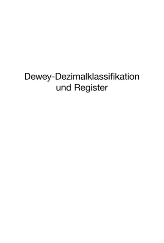 Dewey-Dezimalklassifikation und Register: DDC 22