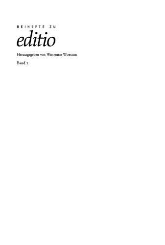 Edition als Wissenschaft: Festschrift für Hans Zeller
