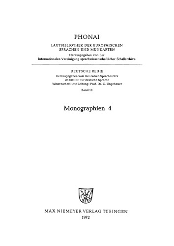 Monographien: 10 Niederdeutsch der Molotschna- und Chortitzamennoniten in British-Columbia, Kanada