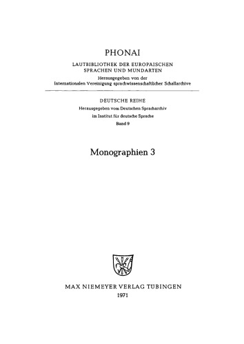 Monographien: 9 Knićanin, Banat. Bockwitz, Kr. Sprottau