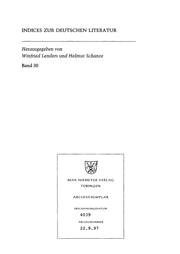 Lemmatisierter Index zu den Werken des Strickers