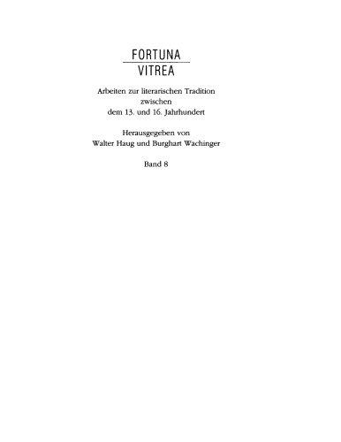Kleinere Erzählformen des 15. und 16. Jahrhunderts