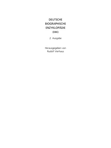 Deutsche Biographische Enzyklopädie (DBE): Band 9 Schlumberger - Thiersch