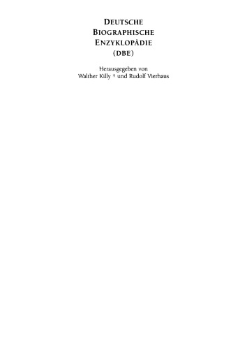 Deutsche Biographische Enzyklopädie (DBE): Band 12 Ortsregister / Berufsregister