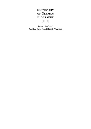 Dictionary of German biography: Volume 8 Plett - Schmidseder