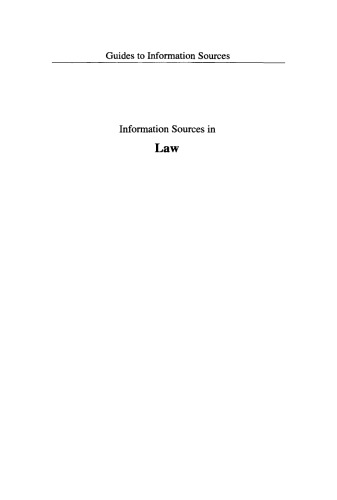 Information Sources in Law