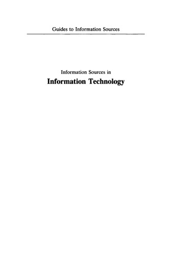 Information Sources in Information Technology