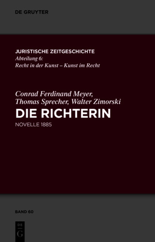 Die Richterin: Novelle 1885