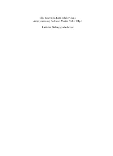 Baltische Bildungsgeschichte(n)