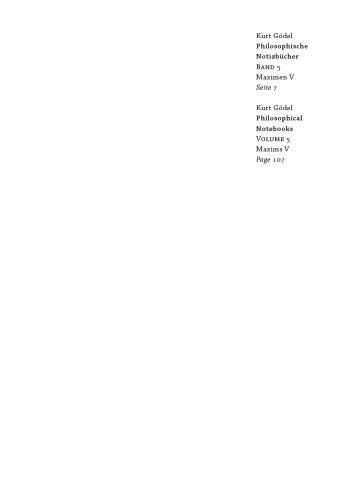 Philosophical Notebooks: Volume 5 - Maxims V