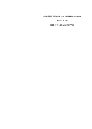 Die Poliomyelitis