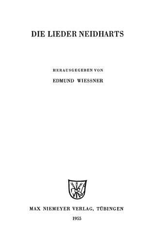 Die Lieder Neidharts