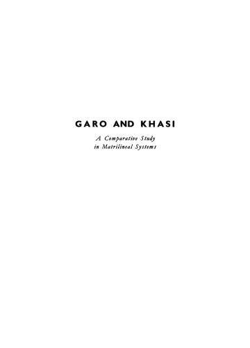Garo and Khasi: A comparative study in matrilineal systems