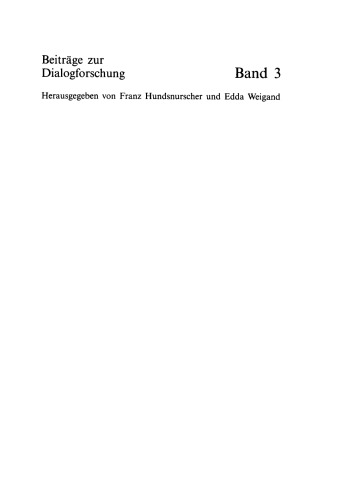 Methodologie der Dialoganalyse