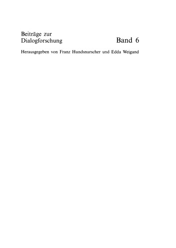 Concepts of dialogue: Considered from the perspective of different disciplines