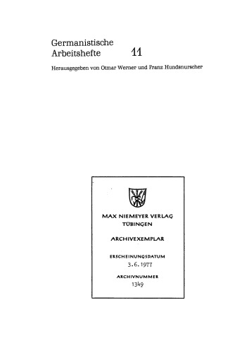 Kleine generative Syntax des Deutschen: I. Traditionelle Syntax und generative Syntaxtheorie