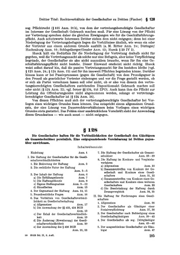 Handelsgesetzbuch: Band 2/Halbband 1 Lieferung 2: §§ 128–134