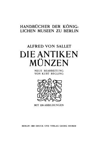 Die antiken Münzen