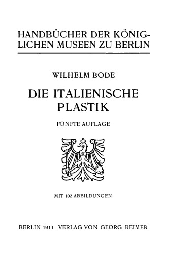 Die italienische Plastik