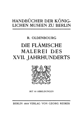 Die flämische Malerei des 17. Jahrhunderts
