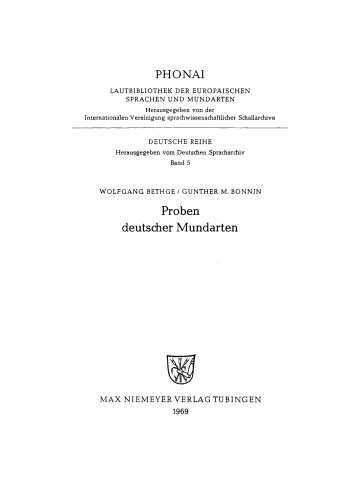Proben deutscher Mundarten