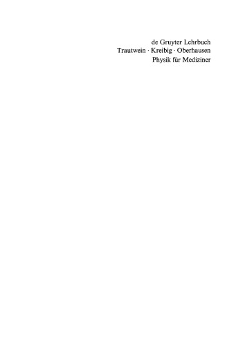 Physik für Mediziner, Biologen, Pharmazeuten