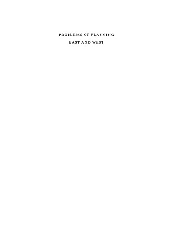 Problems of planning: East and west