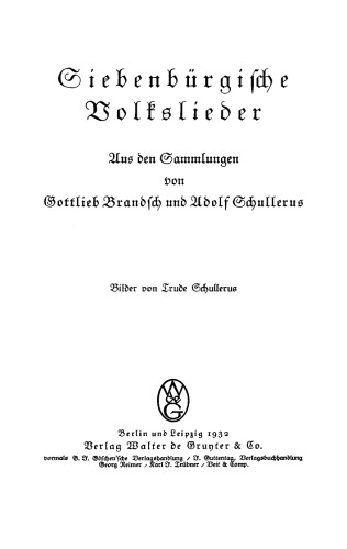 Siebenbürgische Volkslieder