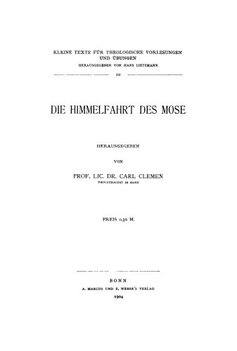 Die Himmelfahrt des Mose