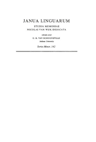 The methodology of field investigations in linguistics: (Setting up the problem)