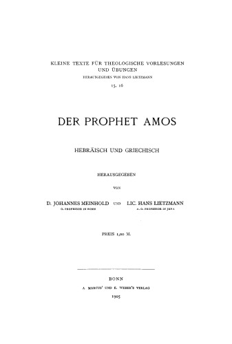 Der Prophet Amos