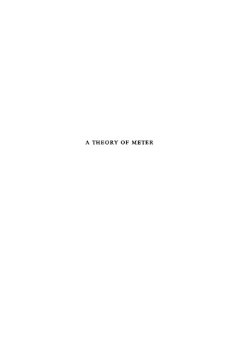 A Theory of Meter
