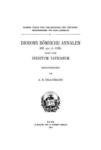 Römische Annalen bis 302 a. Chr.: Samt dem Ineditum Vaticanum