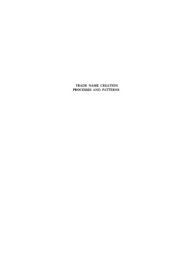Trade name creation: Processes and patterns