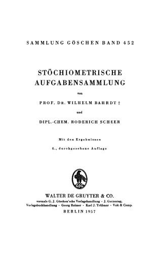 Stöchiometrische Aufgabensammlung: Mit den Ergebissen