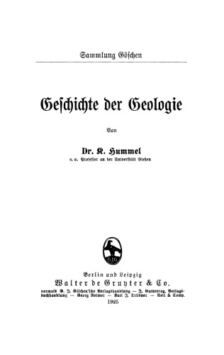 Geschichte der Geologie