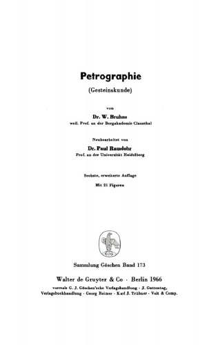 Petrographie (Gesteinskunde)