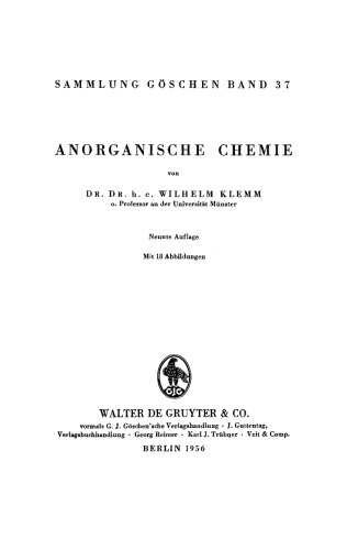 Anorganische Chemie