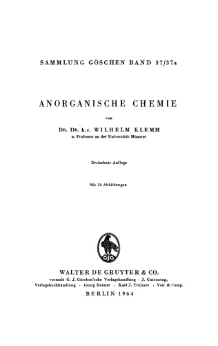 Anorganische Chemie