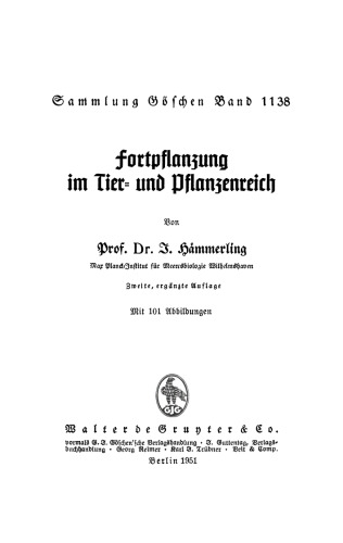 Fortpflanzung im Tier- und Pflanzenreich