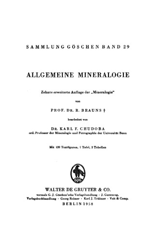 Allgemeine Mineralogie