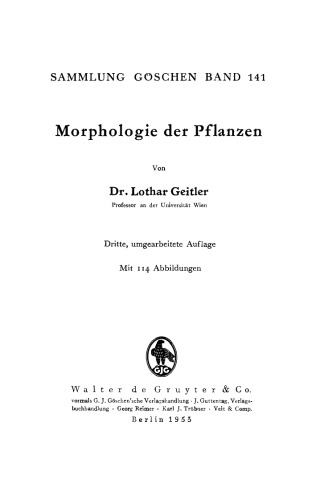 Morphologie der Pflanzen