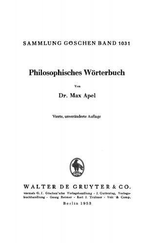 Philosophisches Wörterbuch