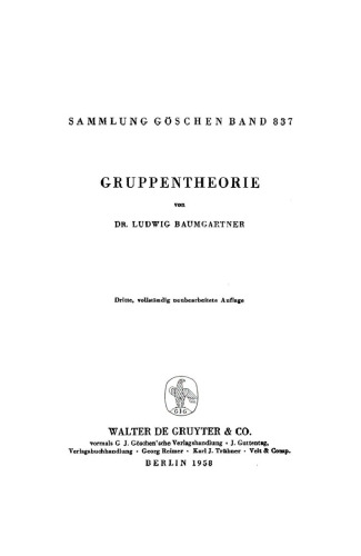 Gruppentheorie