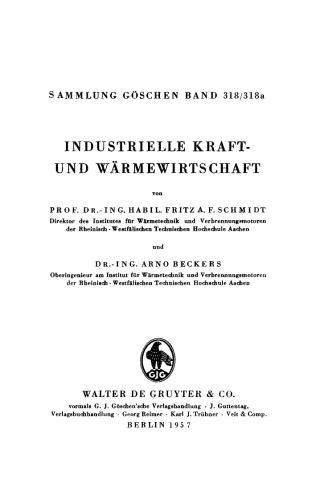Industrielle Kraft- und Wärmewirtschaft