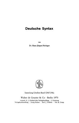 Deutsche Syntax
